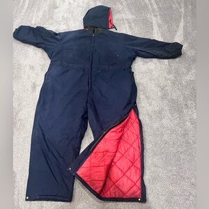 Men's Navy Insulated Coveralls Work Suit - Size 5XL